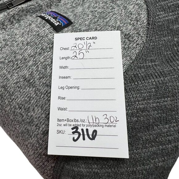 Patagonia Men's Quarter Zip Better Sweater Two Tone Grey Size Medium - Picture 10 of 10